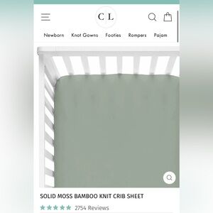 Caden Lane NWT! Moss Crib Sheet